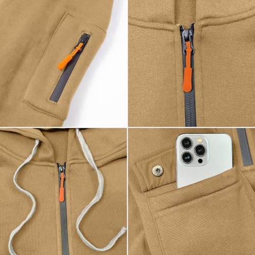Elneeya Tactical Hoodie for Men Oversized Work Out Casual Fall Sweatshirts - image 9
