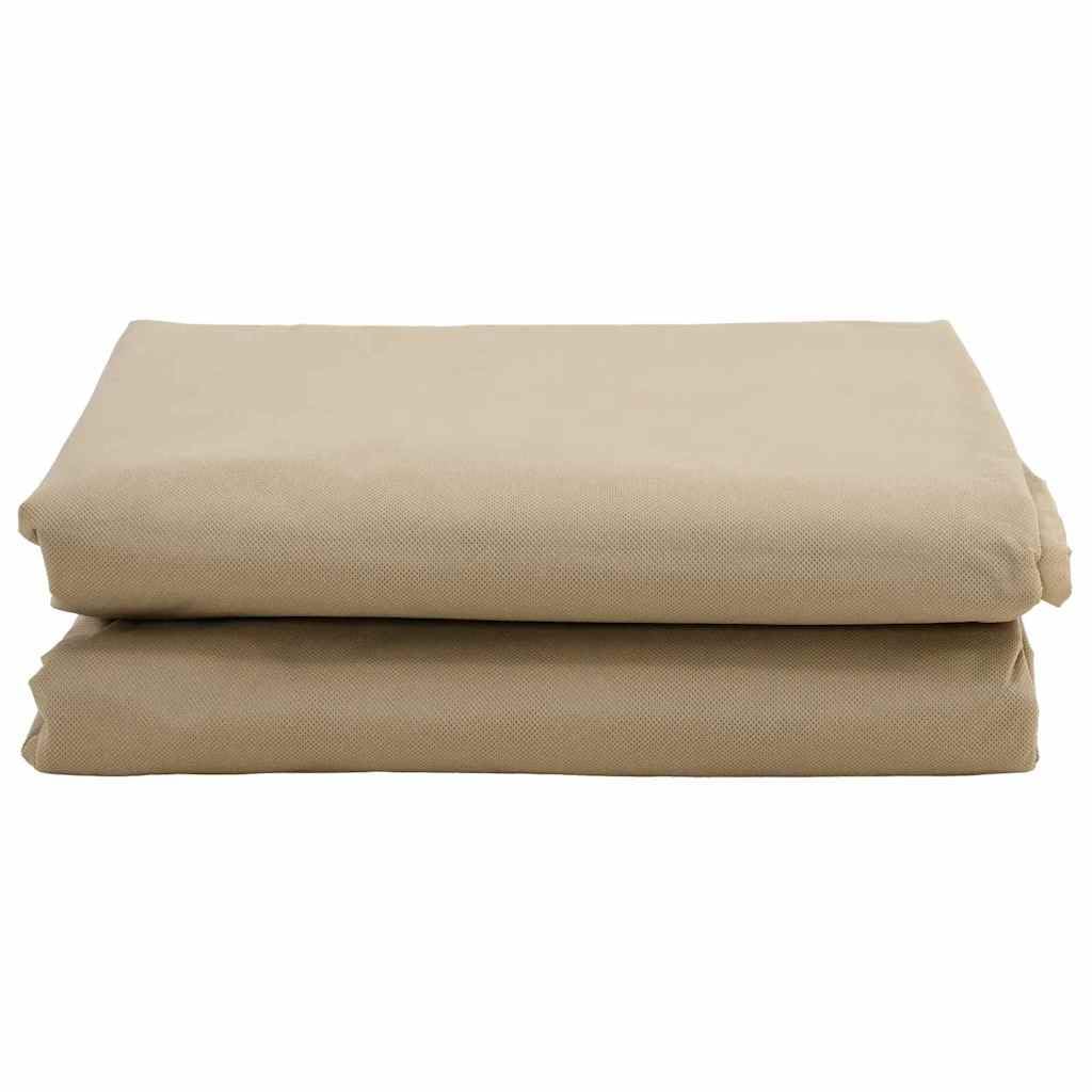 Protezione invernale per piante, tessuto non tessuto, beige, 3,5 x 2,5 m, con cerniera e coulisse, accessorio per la cura del giardino, per aiuola, balcone, terrazza, protezione e crescita di