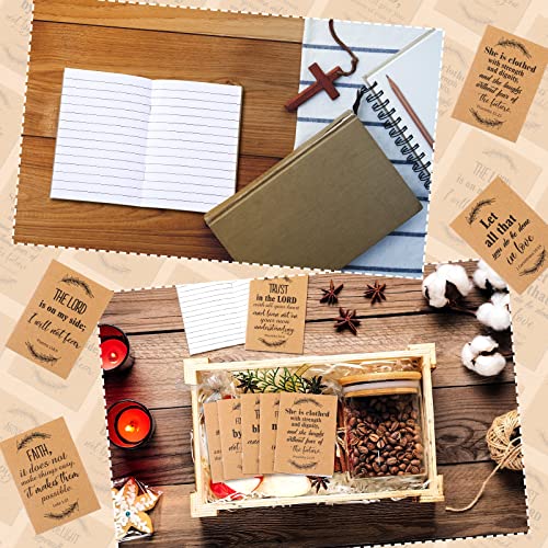 100 Pcs Prayer Journal For Women Bible Journal Bulk Small Pocket Bible Study Journal Kraft Bible Verse Christian Notebook Scripture Inspirational Notepads For Women Men Kids Office School (Bible) #TOP5