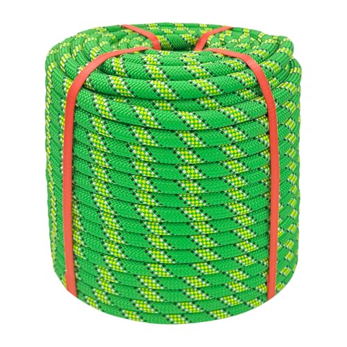 Arborist Rope -1/2 Inch x 250 Ft Green Tree Rope for Adults - for Outdoor Applications Construction Climbing Swing Sailing