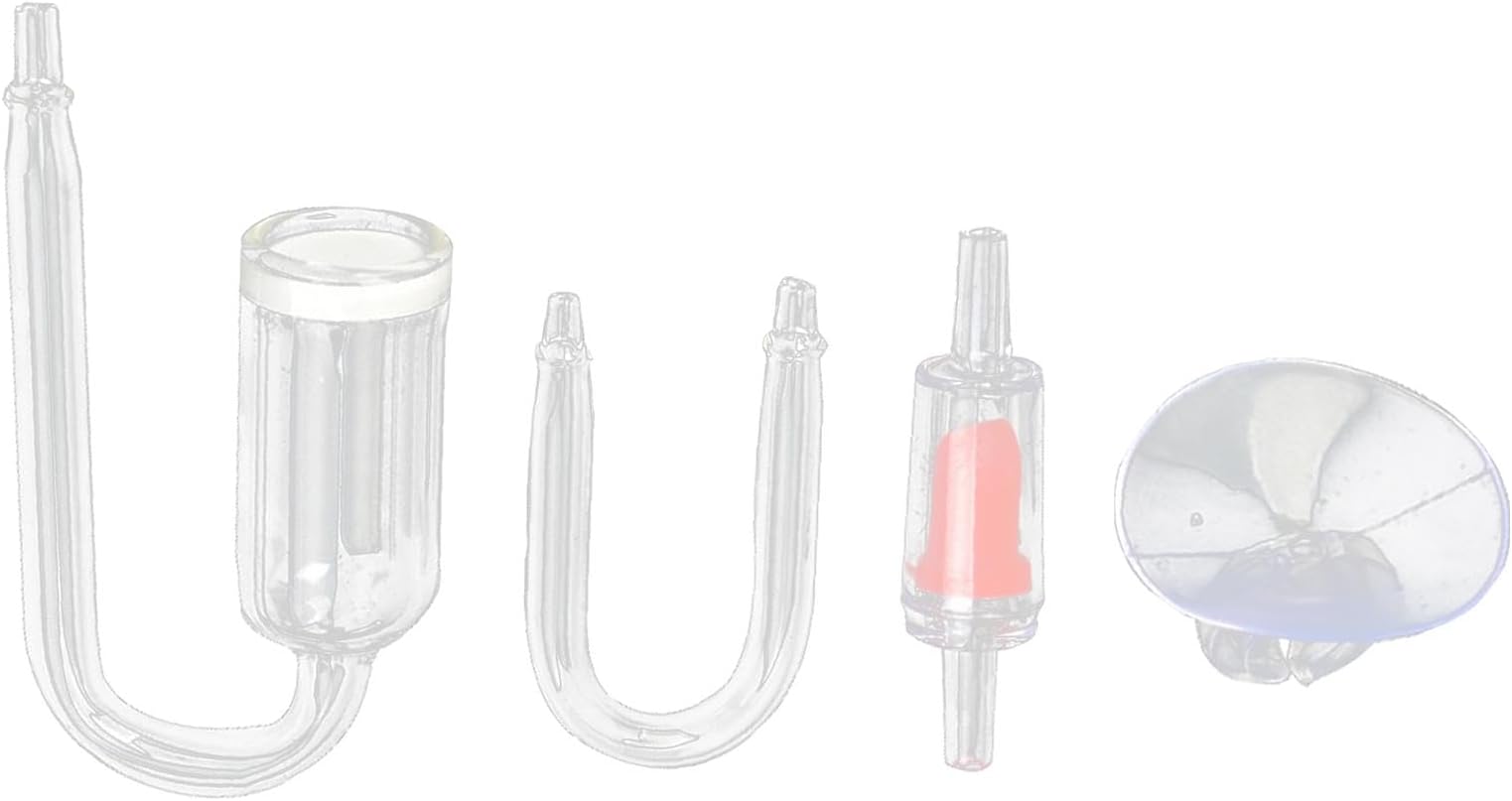 CO2 Diffuser, CO2 Diffuser Aquarium - CO2 Diffuser Set Made of Glass, Glass Bubbler for Better View of the Water for Aquarium and Aquarium Plants