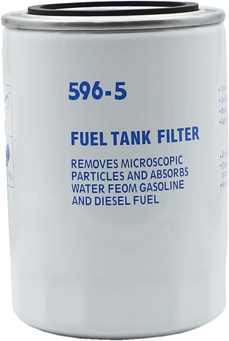 596-5 10 Micron Diesel Fuel Transfer Tank Pump Filter 10Micron 25GPM 50PSI Gasoline Diesel Fuel Transfer Filtration Canister Replace 595-5 596-5 5955 5965