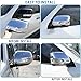 Door Rear View Mirror Cover Cap Compatible with Toyot@ Land Cruiser Prado FJ150 150 2010-2019, ABS Exterior Side View Mirror Cover Protective Trim Cap, 2PCS (Bright Silver)