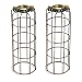 Industrial Design Elongated Metal Wire Cage Lamp Guard by Artifact Design for DIY Wall Lighting Set of 2 Oil Rubbed Finish