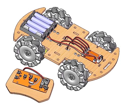 STEM Projects for Kids 6 7 8 9 10 11 12 Year Old ,Build Your Own 4WD Remote Control Car,Science Experiment Electronics Kit,Robotic Car with 68mm Mecanum Wheel ,DIY rc car kit