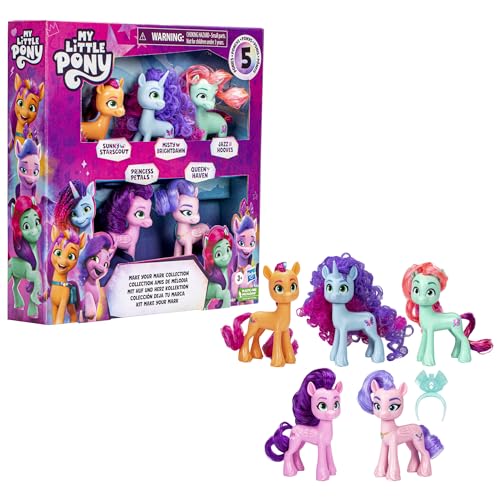 My Little Pony Toys Make Your Mark Collection Set 5 Pony Figures 3-Inch Dolls Toys for 3 Year Old Girls and Boys