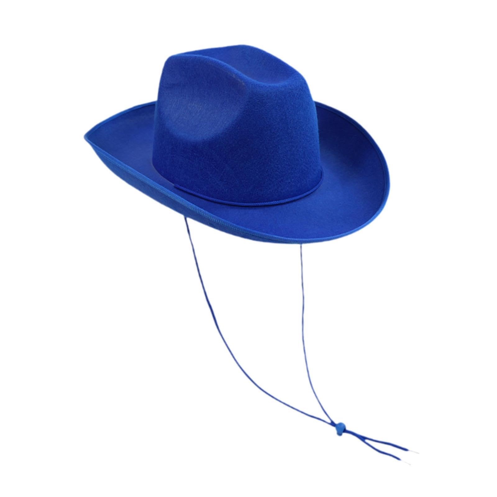 Merishopp Cowboy Hat Casual Adults Cowgirl Hat for Festival Party Supplies Photo Props Blue | Clothing, Shoes & Accessories | Womens Accessories | Hats-picture-7