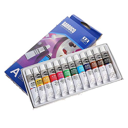 LTDH Acrylic Paint Set Watercolor Tube Paint 12 Color Art Paints Kids Drawing Supplies Perfect for Art Craft Painting