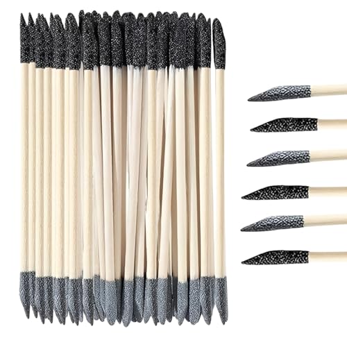 80 Stück Schleifstäbchen Für Feine Details, Schleifstäbchen Doppelendige, Abgeschrägte Polierstäbchen, Doppelseitige Schleifzweige Polierstift Nagel, Für Nageldesign Und Alltagspflege