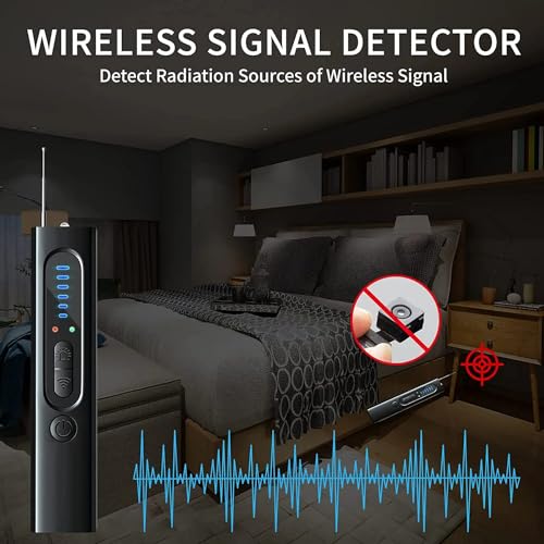 Image of Skypearll Hidden Camera Detector Device- Pocket Sized Anti Spy Camera Detector, Listening Device GPS Tracker Detector, 5 Levels Sensitivity Adjustable 4 Professional Modes