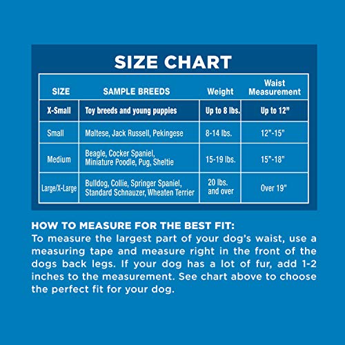 Image of Four Paws Wee-Wee Super Absorbent Disposable Adjustable Dog Potty Training Diapers, Leak-Proof Protection for Dogs, Size Extra Small, Up to 8 inch Waist, 36 Count