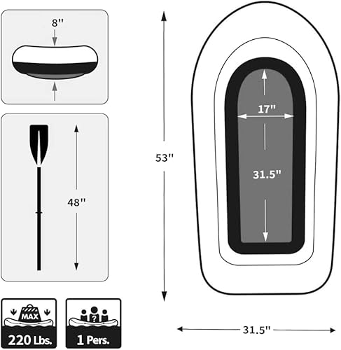 Miniatura 2 de BESTHLS Barco inflable, piscina y barco inflable del lago