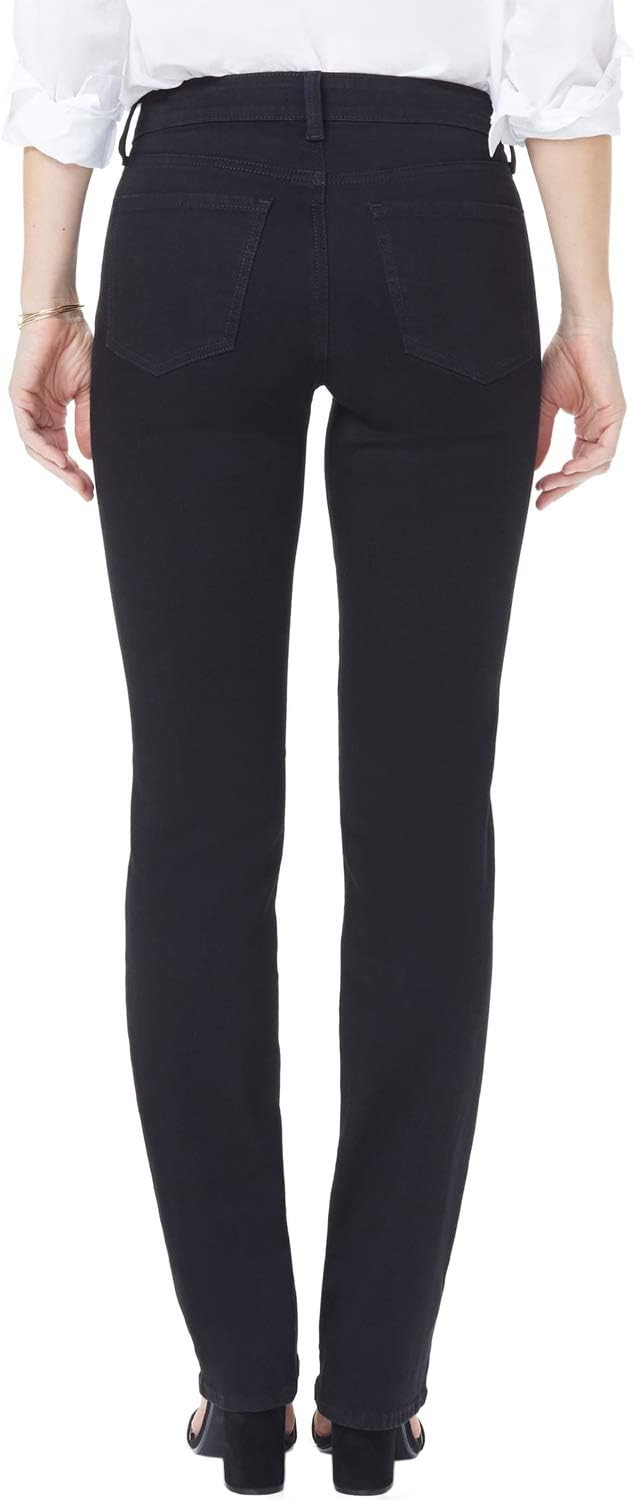 NYDJ Women's Marilyn Straight Denim Jeans, Black, 8 - Image 2