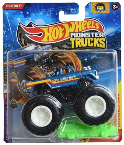 Hot Wheels Monster Trucks Bigfoot, Leading Legends 5/7 Includes Crushed car