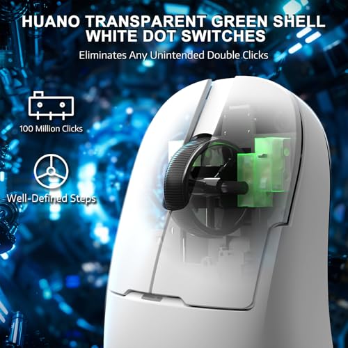 Image of Yindiao AJAZZ AJ159 APEX Wireless Gaming Mouse with Magnetic Charging Base, 56g Lightweight BT /2.4G /USB-C Wired Mouse, PAW3950APEX 42K DPI Optical Sensor, Programmable Buttons for PC /Mac /Win(White)