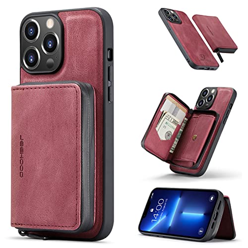 Étui portefeuille 2 en 1 pour iPhone 13 en cuir amovible