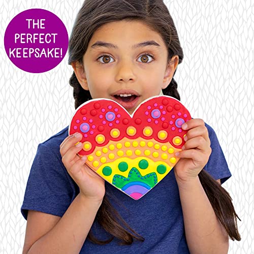 Image of Creative Roots Mosaic Heart Stepping Stone, Includes 7-Inch Ceramic Stepping Stone & 6 Vibrant Paints, Mosaic Stepping Stone Kit, Paint Your Own, DIY Stepping Stone Kit for Kids Ages 8+