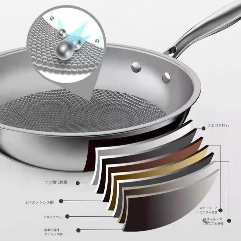 中華ステンレス鍋 Amazon｜ステンレス鋼製の両耳中華鍋34cm-60cn非磁性家庭用鍋