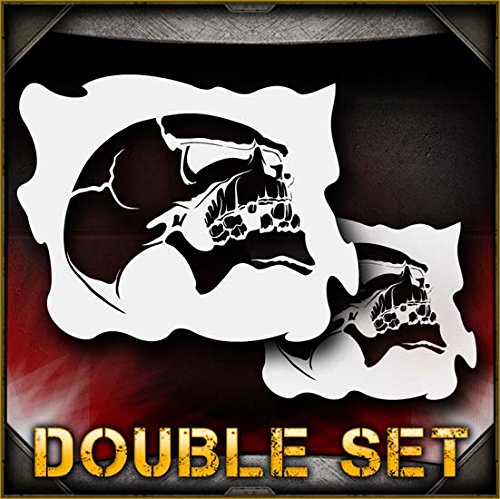 Skull 11-b AirSick Airbrush Stencil Template