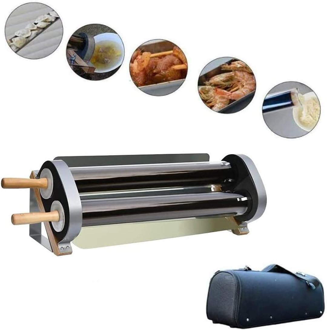 Portable Solar Barbecue Cooker BBQ Grill Stainless Steel Stove Oven, 2.6L Large Capacity Solar Cooker for Outdoor Picnic Camping, Foldable,Lightcarbondualuse