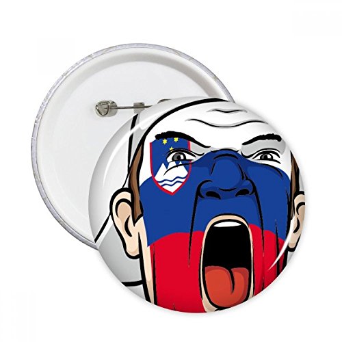 Badge Slovénie peinture visage pour éviter le maquillage qui coule en festival