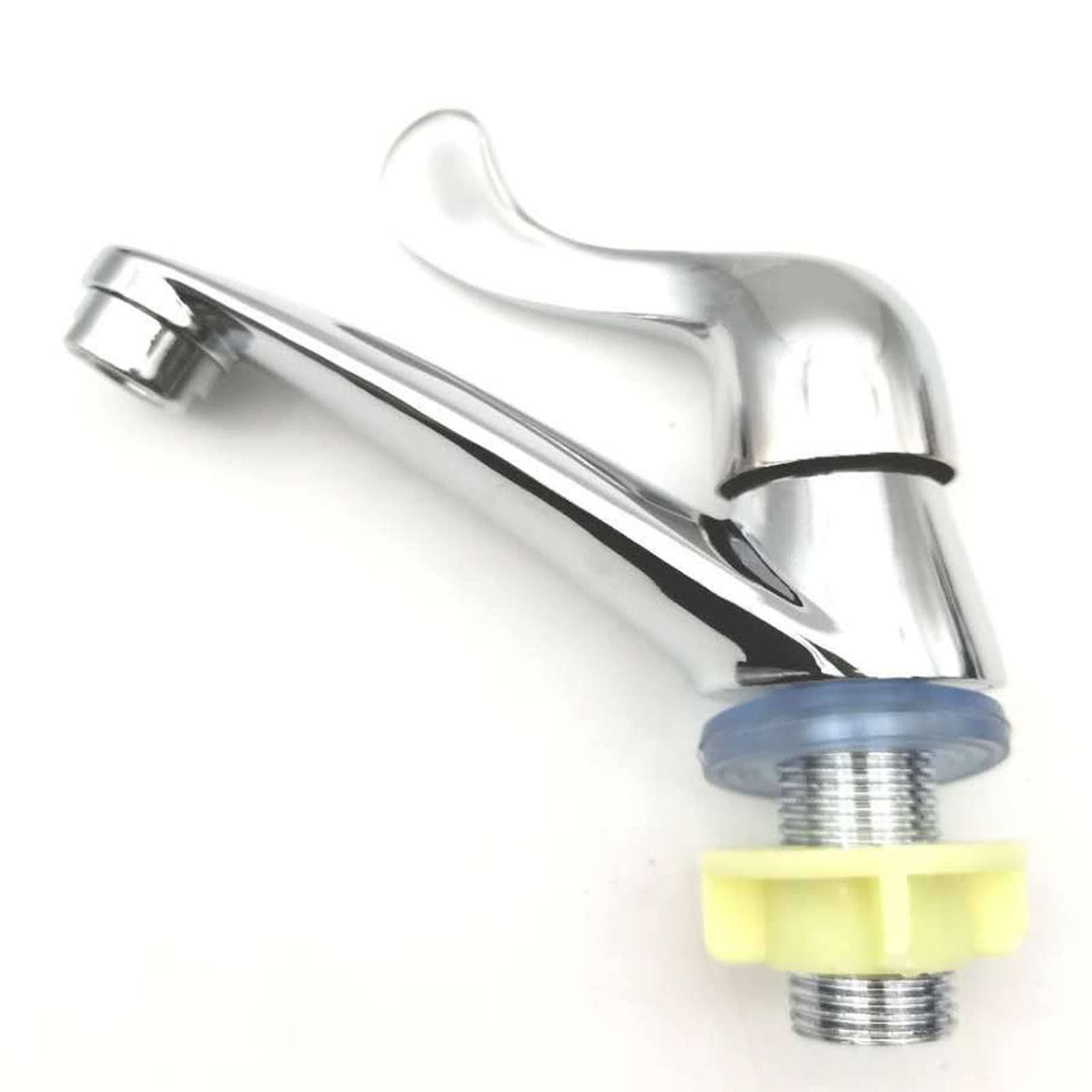 Tyenaza Single Cold Faucet Single Handle Bathroom Faucet Zinc Alloy Electroplating Surface Bathroom Basin Sink Tap for Home — view 9