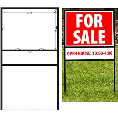 Angle Iron H-Frame Sign Holder, 42" Height x 18" Width