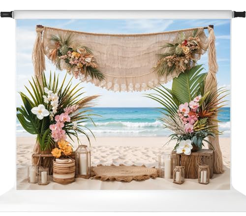 Toile de fond hawaïenne photographie plage tropicale bannière de fête 3x2,4m