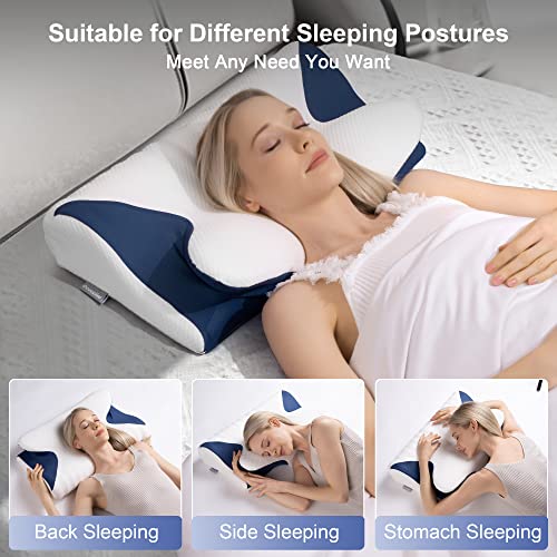 Ocuuziisu P01 Memory Foam Pillows - Neck Support Pillow For Pain Relief, Ergonomic Cervical Pillow Cozy Sleeping thumb #2