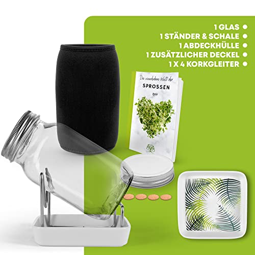 Sprossengläser Pura Vida Keimglas Set für Sprossenanbau