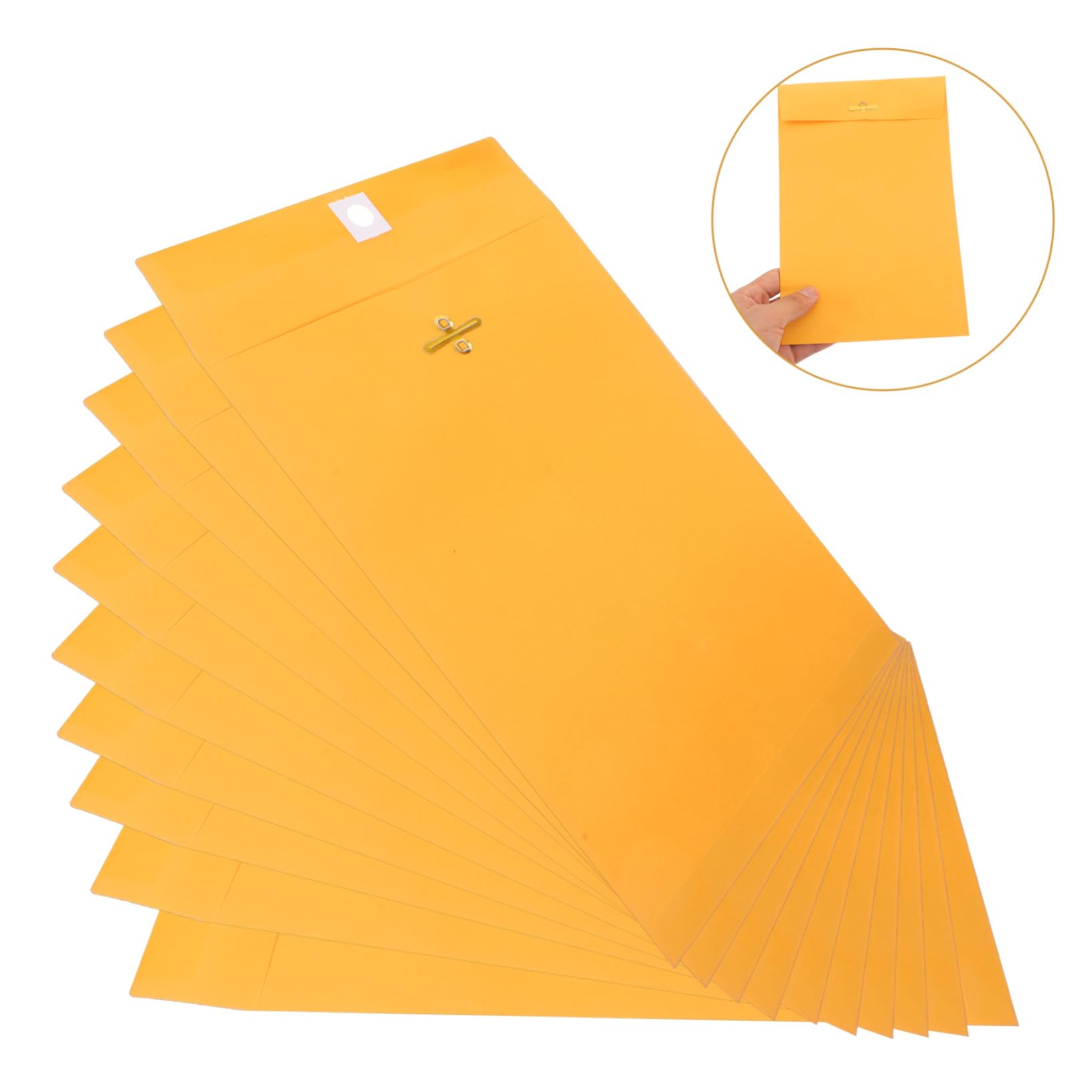 Sobres de Papel Kraft Dorado 6x9 Pulgadas 50 Piezas | Cierre de Hierro, Acabado Vintage Elegante, para Tarjetas, Invitaciones y Postales en Reuniones