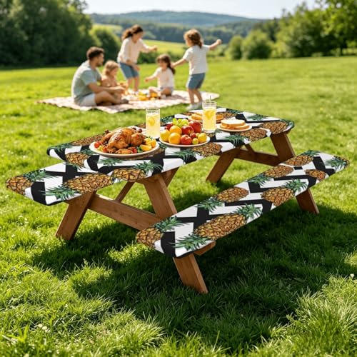 Housse de table de pique-nique motif ananas de qualité supérieure - 6