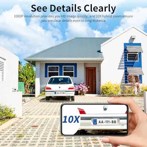 VSTARCAM Three-Lens Security Camera,2K Outdoor Camera,Human Detection,Home Security Cameras Outdoor,Night Vision,Siren & Spotlight Alarm,Two Way Audio,Local & Cloud Storage,10x Zoom