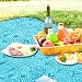 SOMLAW Picknickdecke Wasserdicht 200 x 200 cm, Extra Groß Outdoor Stranddecke mit Wasserdichter Unterseite für 4-6 Personen, XXL Campingdecke mit Tragegriff Ideal für Camping und Wandern (Pfauenblau)