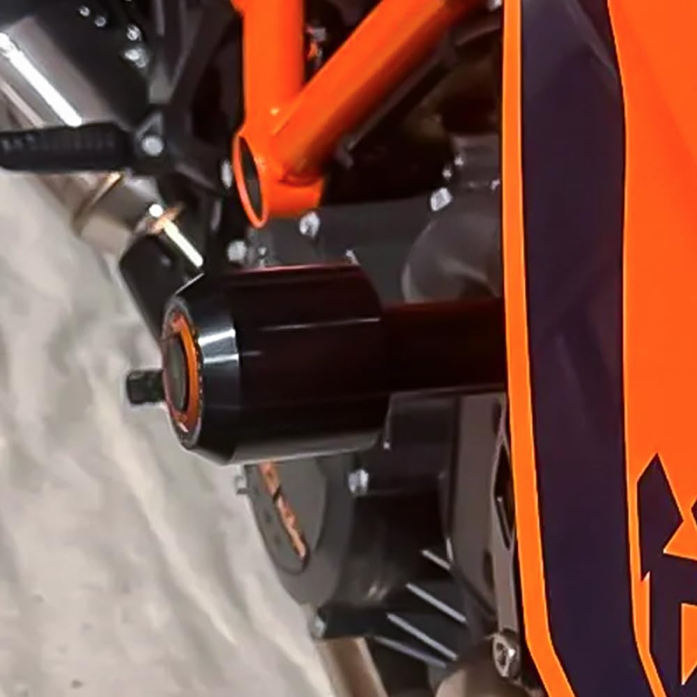 Modeer Motorrad Sturzpads Kompatibel mit K.T.M 1290 Super Duke R/RR 2020 2021 2022 2023 Rahmen Slider Sturzschutz superduke 1290 r/rr zubehör (orange)