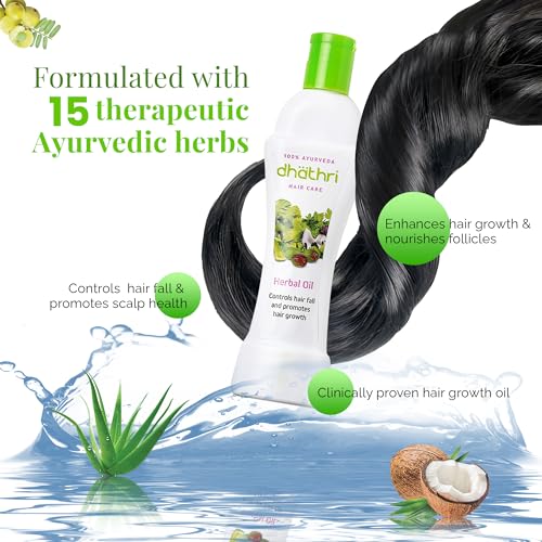 Dhathri Hair Care Herbal Oil, Ayurvedic Oil for Hair Growth, 100 ml (Pack of 2) - Image 3