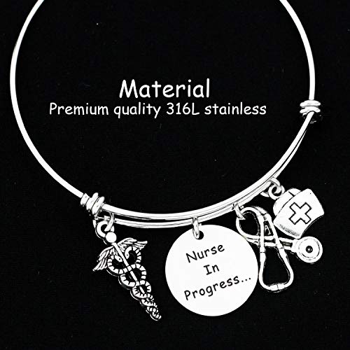 Kivosliviz Nursing Student Bracelet Jewelry Nurse Progress Future Nurse Gifts3