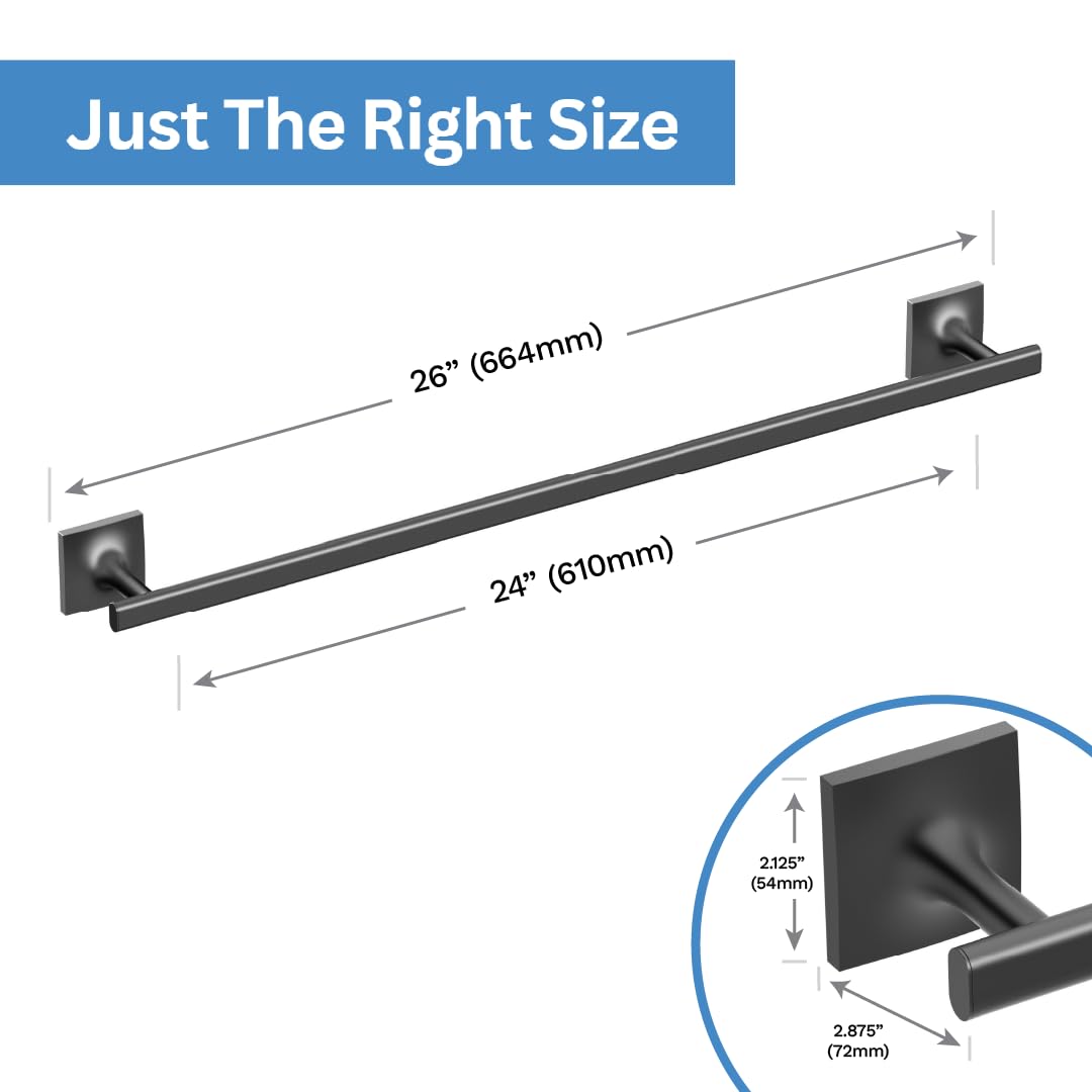 Gatco Waterline 5580 Barre Porte-serviettes Chromé 61 Cm
