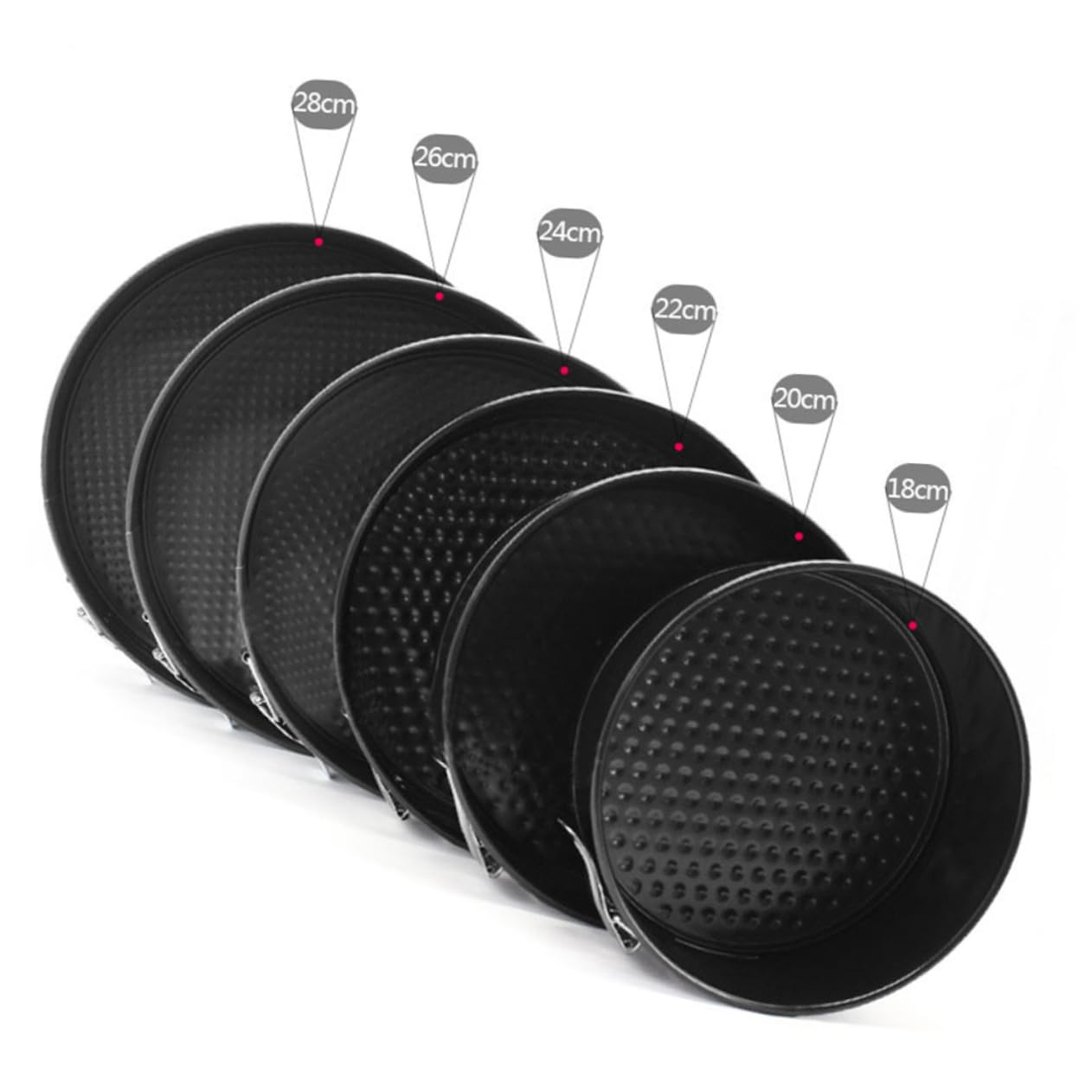 6pièce Moules à Gâteaux Ronds Antiadhésifs avec Fond Alvéolé pour Cuisson Facile et Nettoyage Simple Compatible Lave-vaisselle et Congélateur