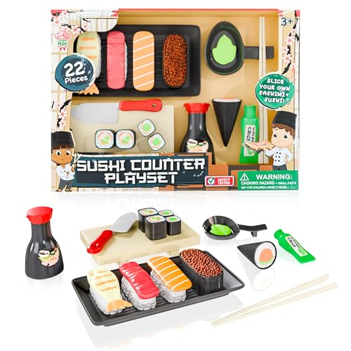 Lollipop Sushi Interactive Toy - Pretend Play Food Set - Includes Sushi Counter - Great Gift for Kids