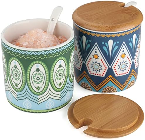 Evannt Ceramic Sugar Bowl with Lid and Spoon Porcelain Sugar Jar Set of ...