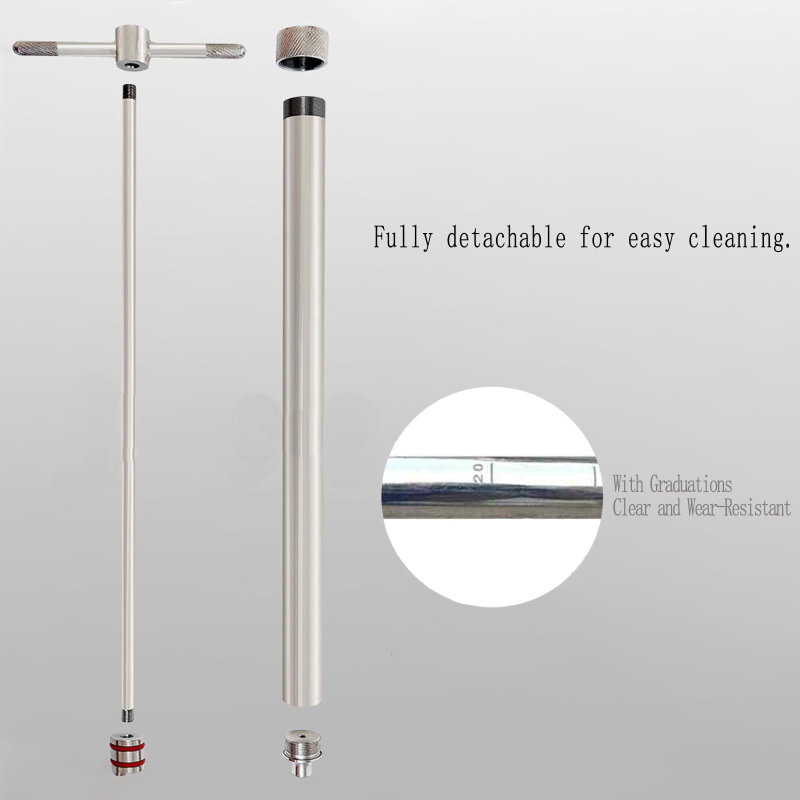Campionatore Liquido con Sonda di Campionamento in Acciaio Inossidabile 304/316, Adatto per Liquidi Viscosi,304,1m/3.3ft