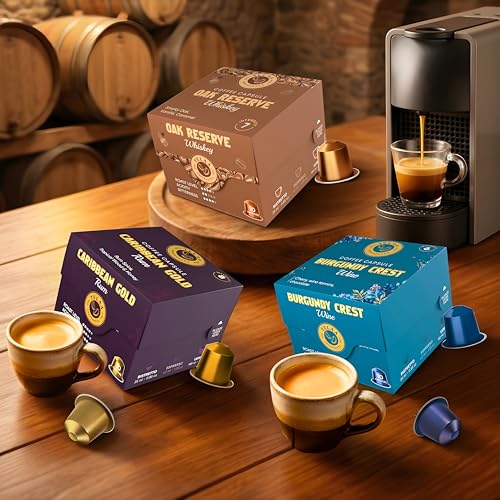 Image of Telaa Barrel-Aged Coffee Pods Combo - Whiskey • Rum • Wine Aged Capsules | 100% Arabica | 30 Capsules Gift Set | Premium Diwali Coffee