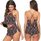 Ekouaer Women’s Black Silk Satin Christmas Pajamas Lingerie Set – Silky Sleepwear with Sexy Backless Cami and Shorts Elegant for Her
