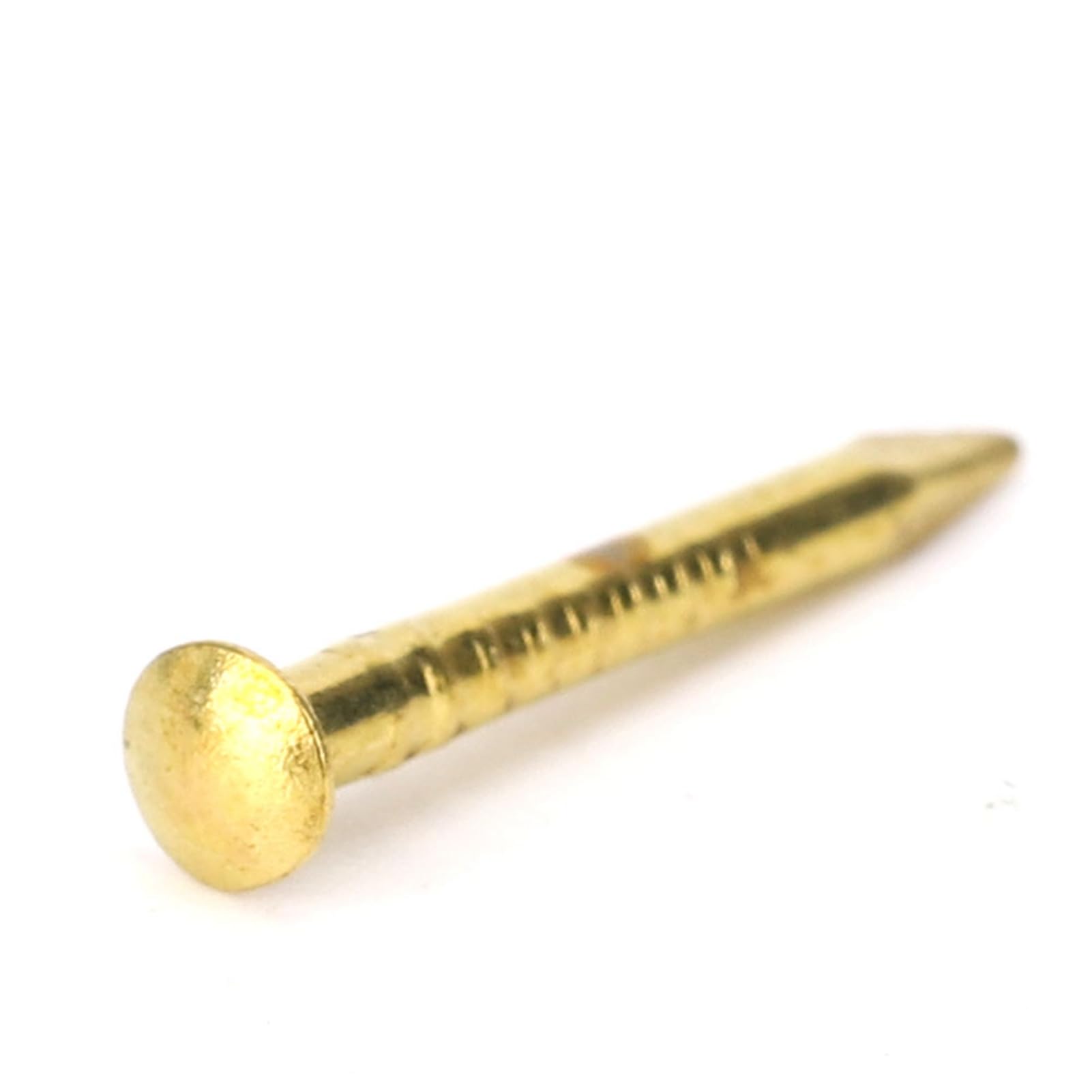 Cocoarm 100 Uds. Accesorios de Hardware de Latón para Clavos de Cabeza Redonda, Fácil Instalación Duradera para Reparación de Muebles, 10mm, 15mm, 18mm y 22mm (15 mm de largo)