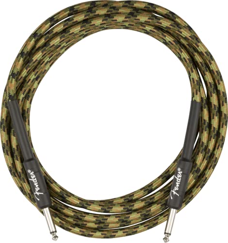 Fender Professional Series Tweed Instrument Cable, Straight/Straight, Woodland Camo, 10Ft #TOP14