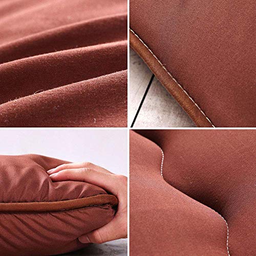 Image of MAXYOYO Japanese Floor Mattress Futon Mattress, Thicken Tatami Mat Sleeping Pad Foldable Roll Up Mattress Boys Girls Dormitory Mattress Pad Kids Floor Lounger Couches and Sofas, Coffee, Twin Size