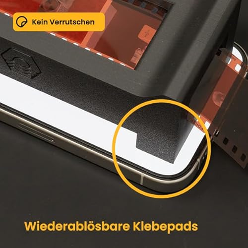 Negativhalter 35mm – Filmhalter zur Digitalisierung analoger Filme – 36 Bilder in unter 1 Minute – Ideal für Scannen mit DSLR (Mattschwarz ohne Echtholz)