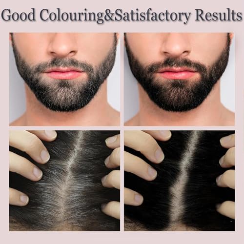 Root Touch Up, Grey Hair Cover Up Beard Dye Hair Mascara Root Cover Up Semi Permanent Hair Dye Temporary Brush On Colour Waterproof Sweatproof Long-Lasting - 3 Type Brushes(Dark Brown) - Image 5