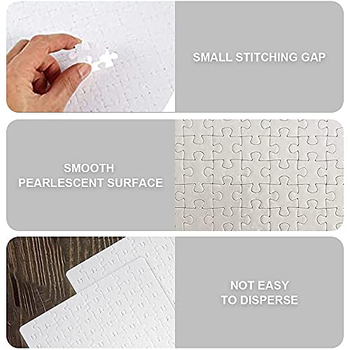 MR.R Sublimation Blanks 12-teiliges quadratisches Puzzle, weißes Puzzle für die Sublimations-Wärmeübertragungspresse, 20.5x30 cm, 120 Teile/Set